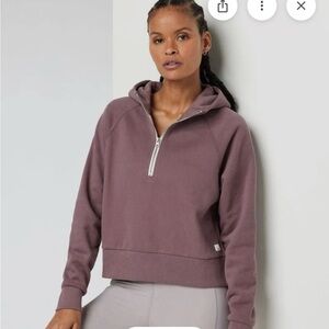 Vuori Restore Relaxed Half Zip Hoodie Raisin - NWT - XS